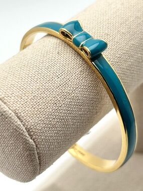Kate Spade Take a Bow Blue Bangle Bracelet